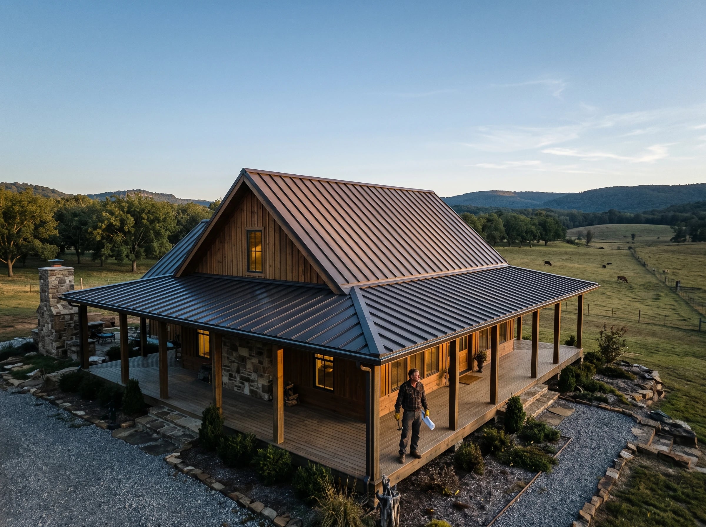 Standing-seam metal