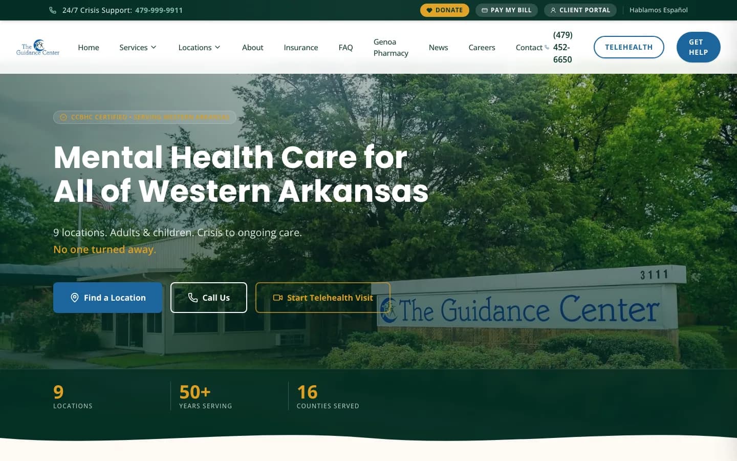 Western Arkansas Guidance Center website